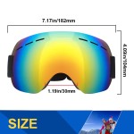 Ski / Snowboard and Other sports goggles, unisex, universal size, black frame - multicolor lens, NM99